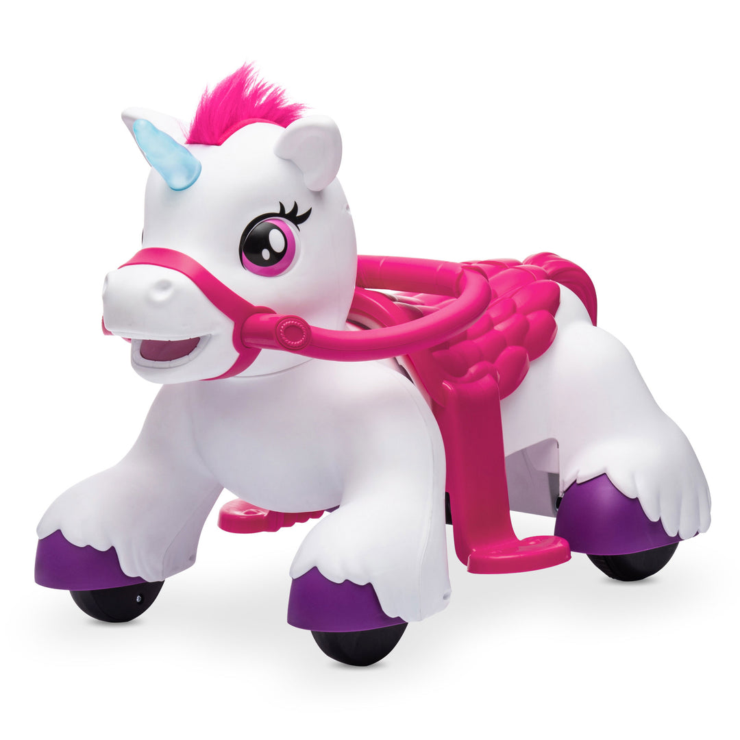 Kidzone 12V Unicorn Ride On Toy for Toddlers Years Old