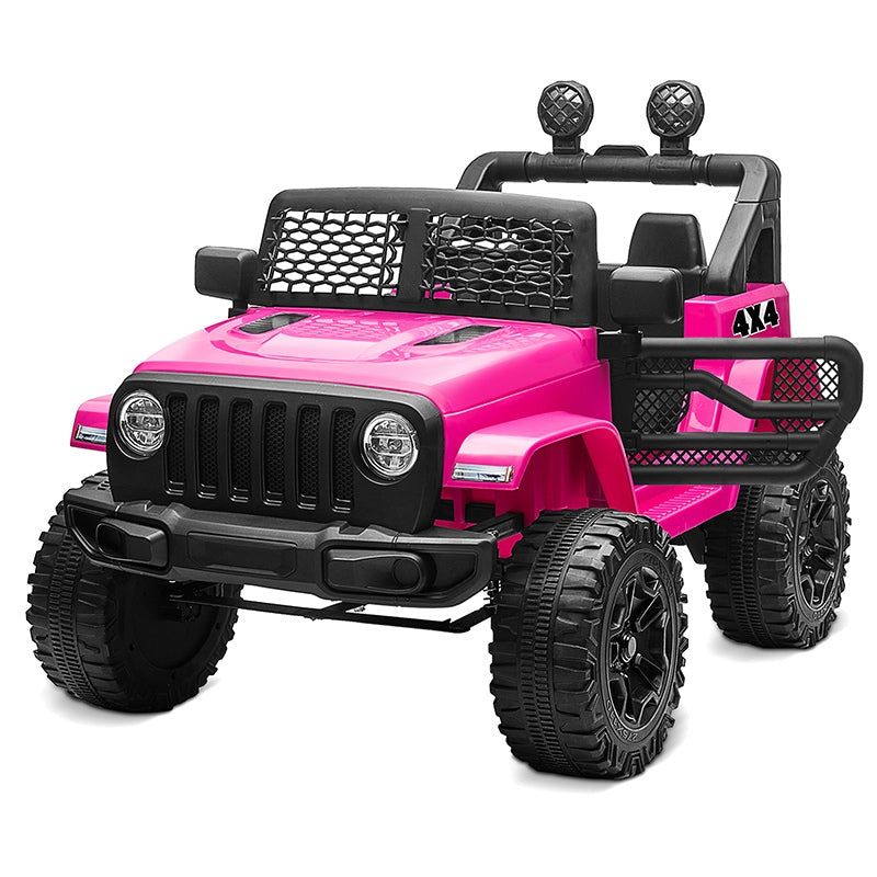 12V Power Wheels Ride-On Truck for Kids with a DIY License Plate