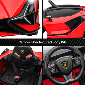Kidzone Lamborghini Sian Carbon Fiber Textured