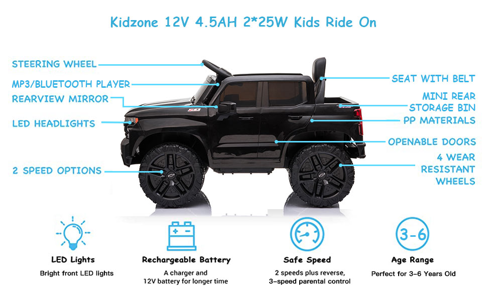 Kidzone Ride On Truck ATV Car