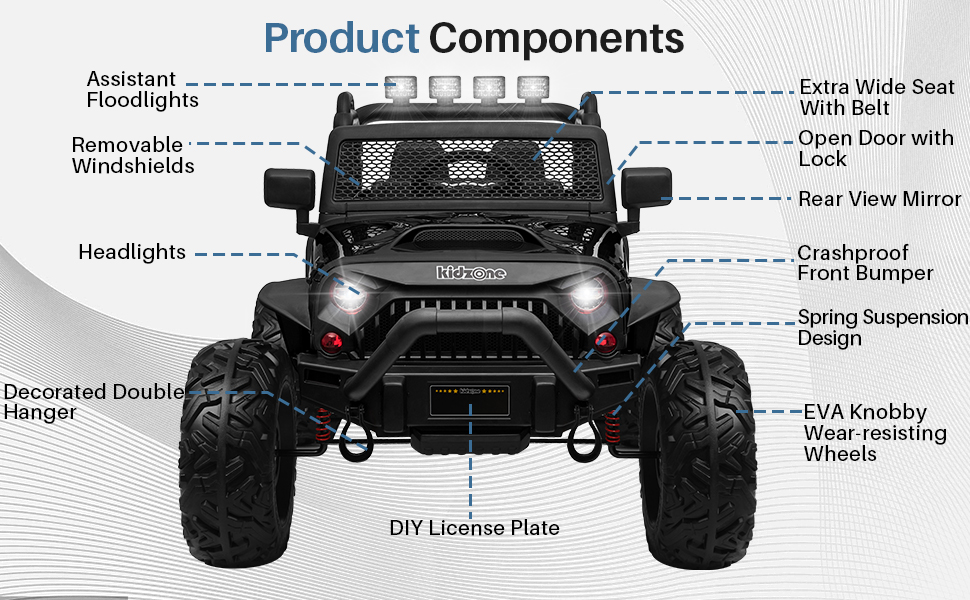 Kidzone 24V Truck Product Components
